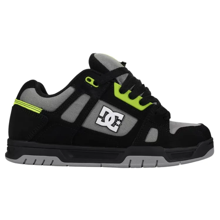 DC Stag Black Grey Lime Mens Skate Shoes [Size: US 9]