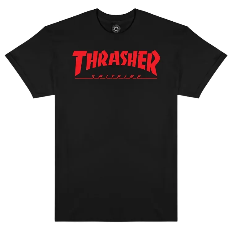 Thrasher X Spitfire Big Head Jake Black T-Shirt [Size: M]