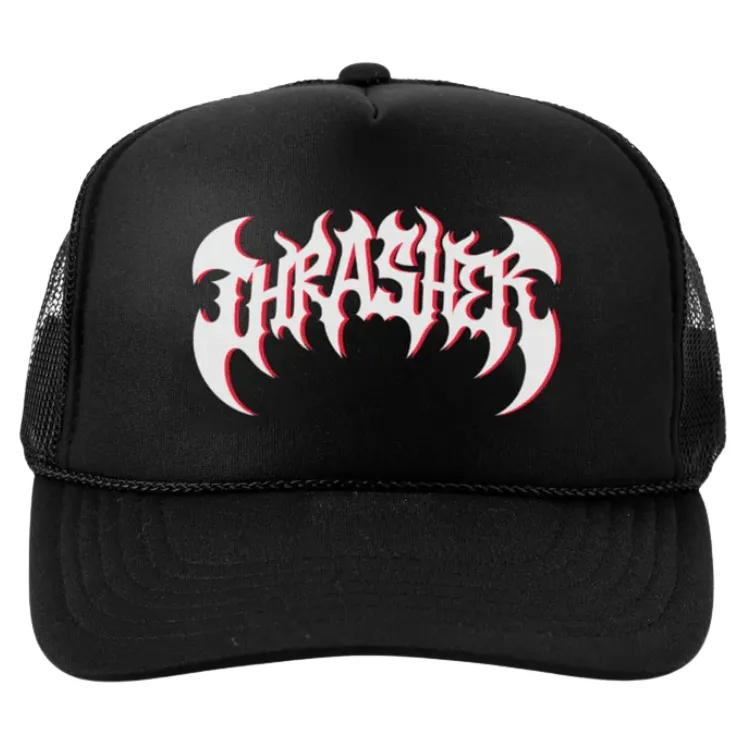Thrasher Heavy Metal Black Trucker Hat