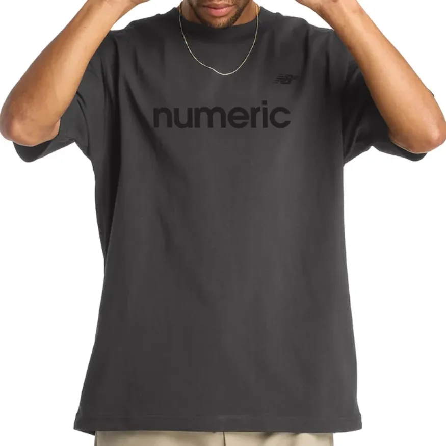New Balance Numeric Cotton Faded Black T-Shirt [Size: M]