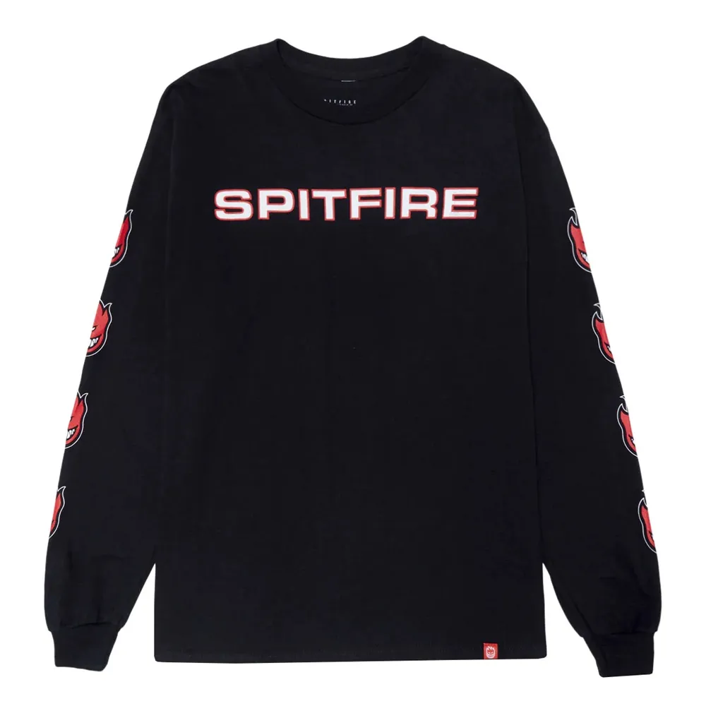 Spitfire Classic 87 Bighead Black Red Long Sleeve Shirt [Size: M]