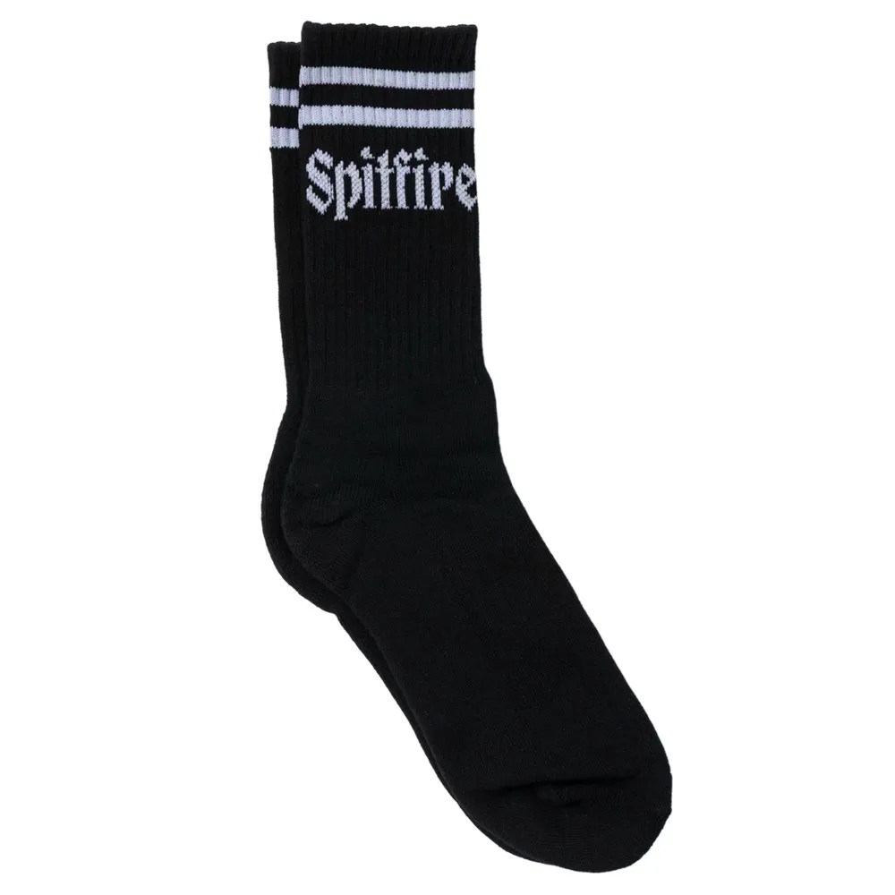 Spitfire Molotov Script Black White 1 Pair Mens Socks