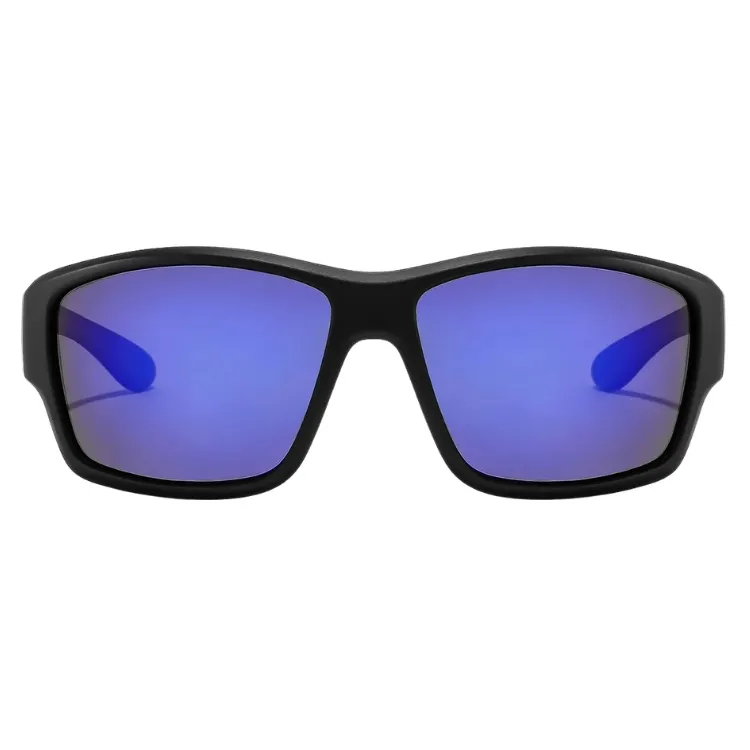 Ritual Vision The Decline Matte Black Blue Reflective Polarised Sunglasses