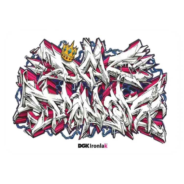 Dgk X Ironlak Volts Skateboard Sticker