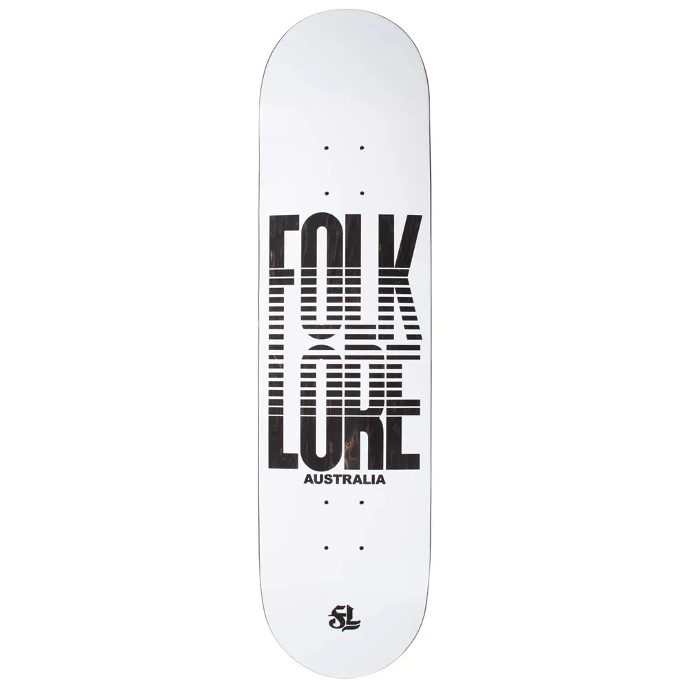 Folklore Warm Press Fade White 8.5 Skateboard Deck