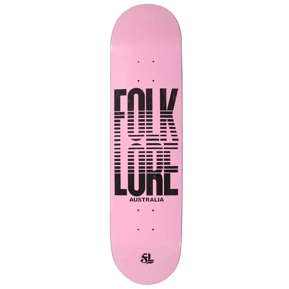 Folklore Warm Press Fade Pink 8.125 Skateboard Deck