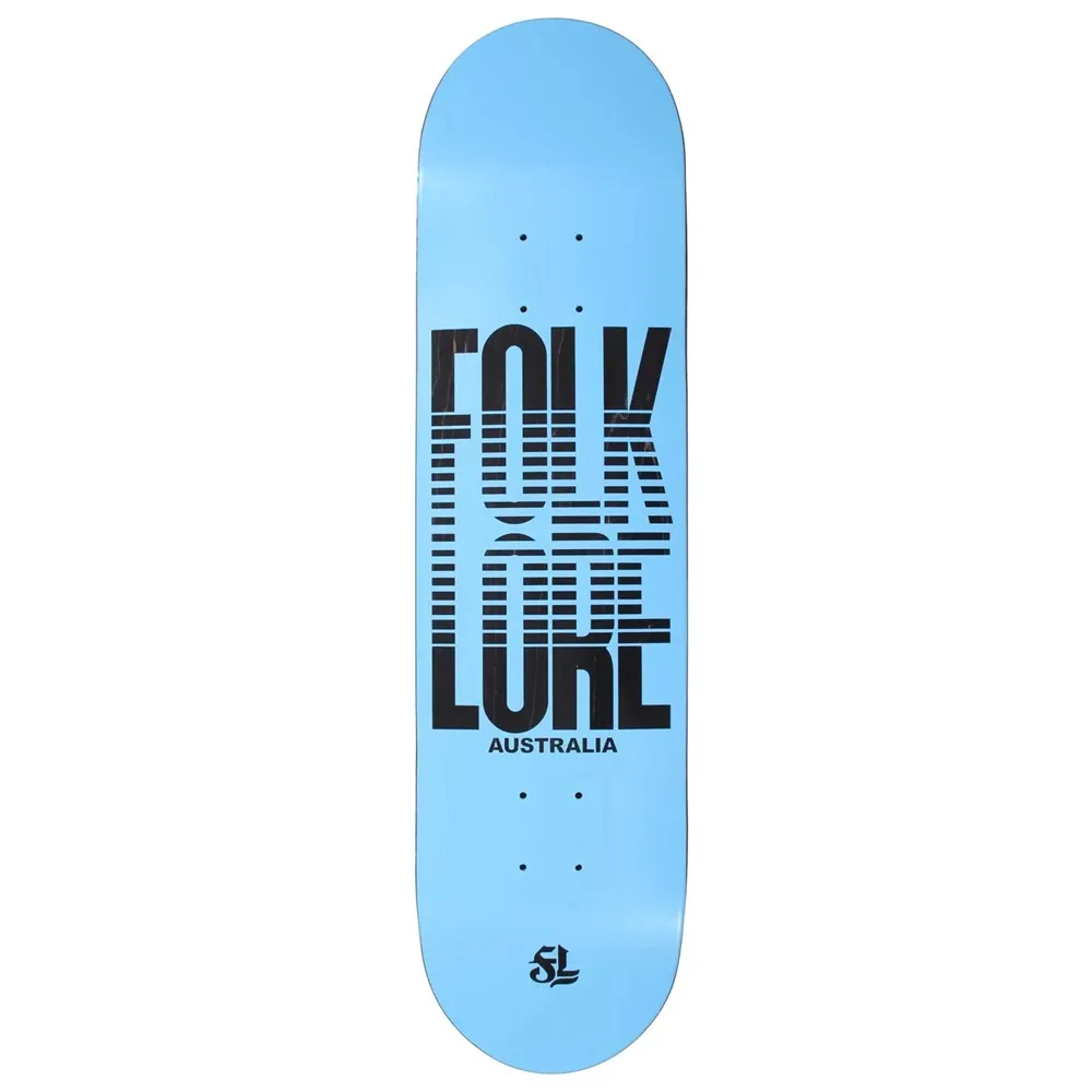 Folklore Warm Press Fade Blue 8.25 Skateboard Deck