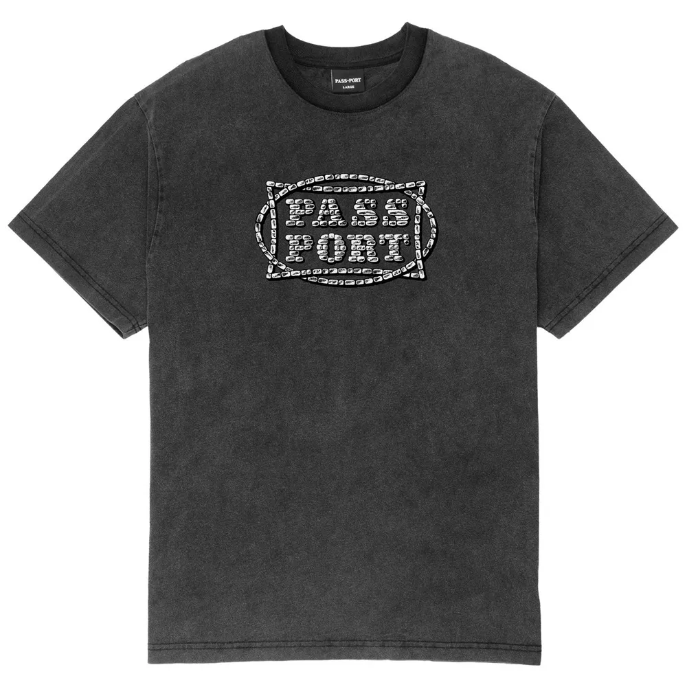 Passport Stone Circle Washed Black T-Shirt [Size: M]