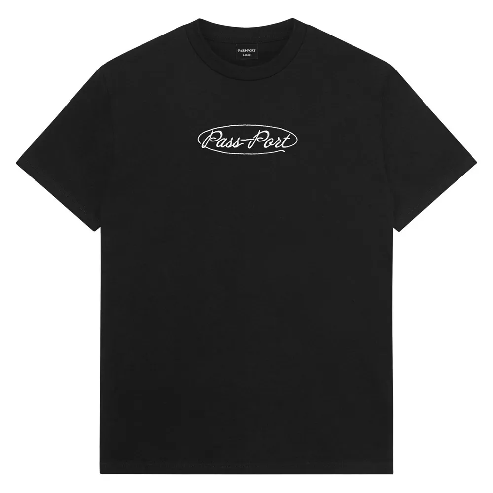 Passport Ovalit Black T-Shirt [Size: M]