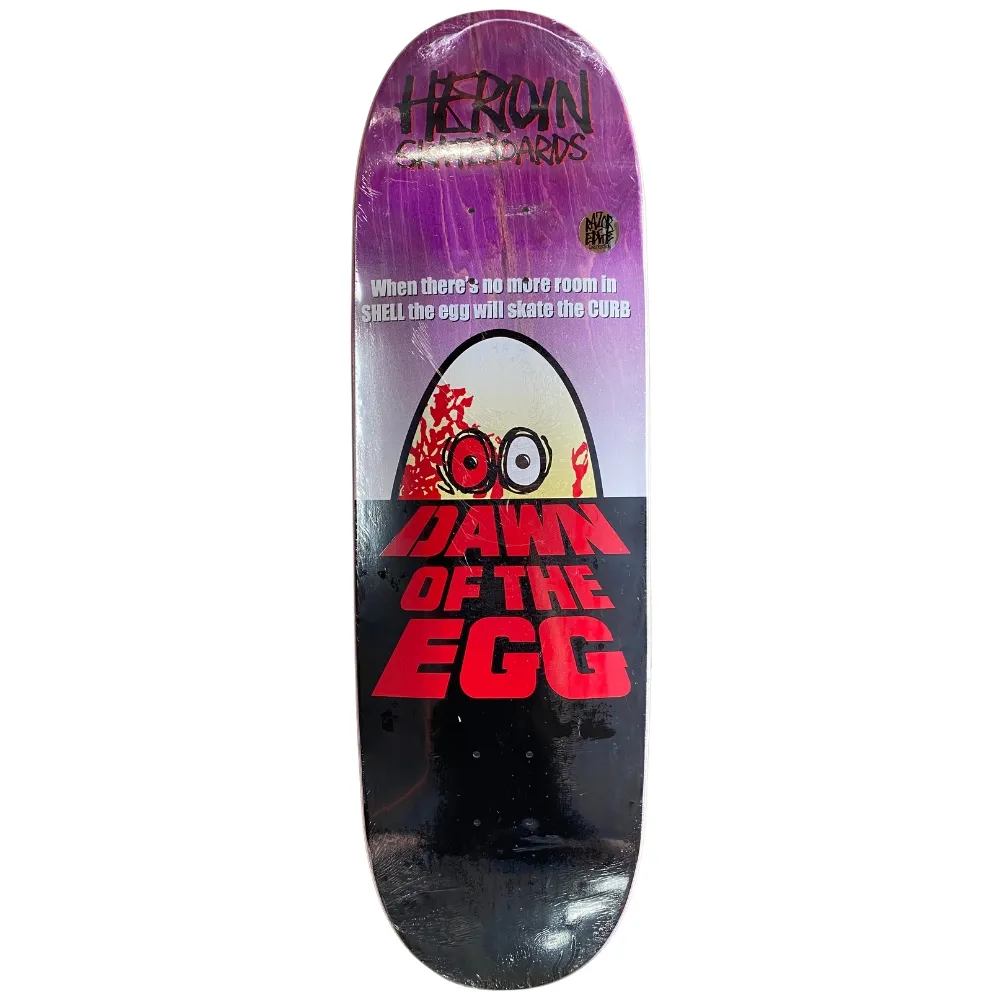 Heroin Dawn Of The Egg Purple 9.4 Skateboard Deck