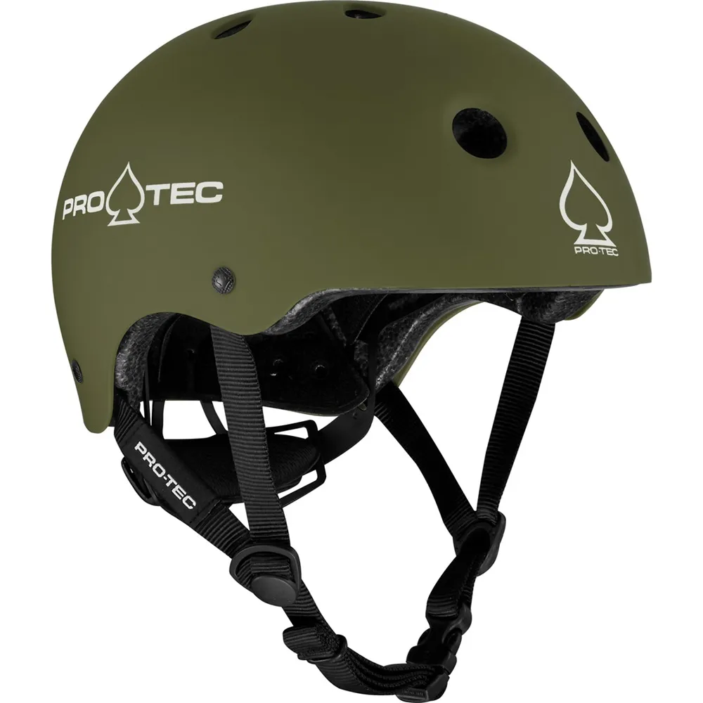 Protec Classic Junior Fit Certified Matte Green Youth Helmet [Size: Youth S]