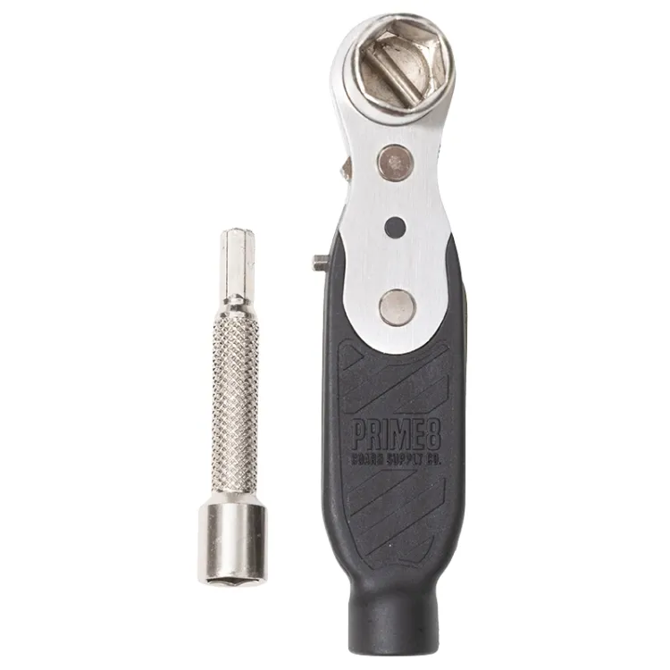 Prime8 Triple Ratchet Lite Black Skateboard Tool