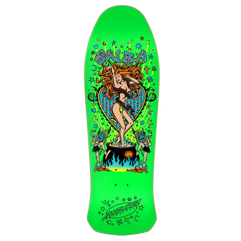 Santa Cruz Salba Witch Doctor Reissue Green 10.4 Skateboard Deck