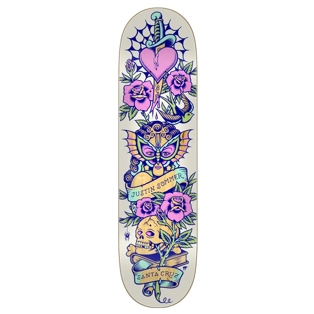 Santa Cruz Sommer Tattooed Pro 8.25 Skateboard Deck