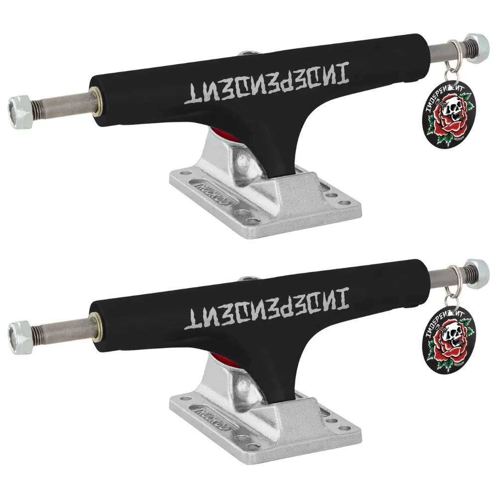 Independent Stage 4 Eric Dressen Pro Black Silver Set Of 2 Skateboard Trucks [Size: 151]