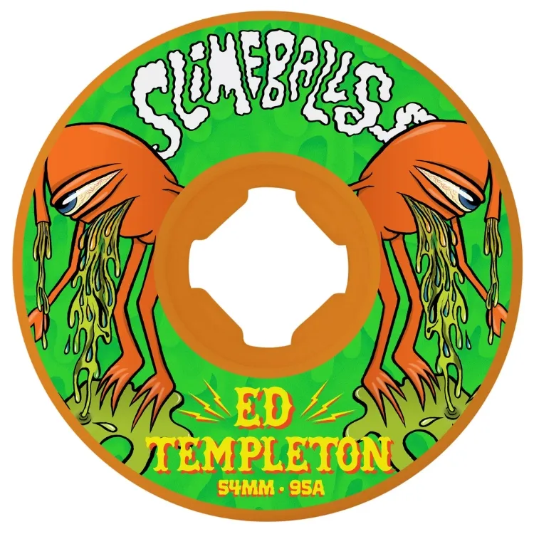 Slime Balls Ed Templeton Vomit Mini Orange Hardline 95A 54mm Skateboard Wheels