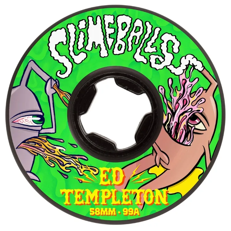 Slime Balls Ed Templeton Vomits Black 99A 58mm Skateboard Wheels