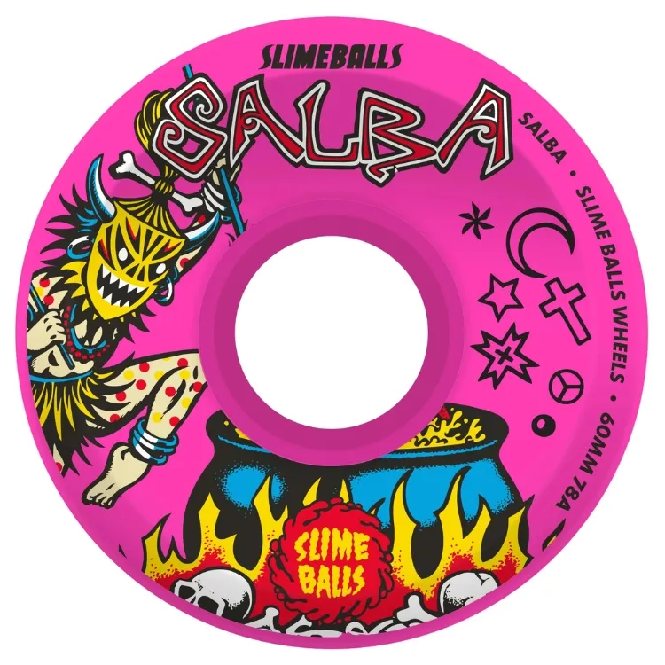 Slime Balls Salba Witch Doctor Reissue OG Slime Pink 78A 60mm Skateboard Wheels
