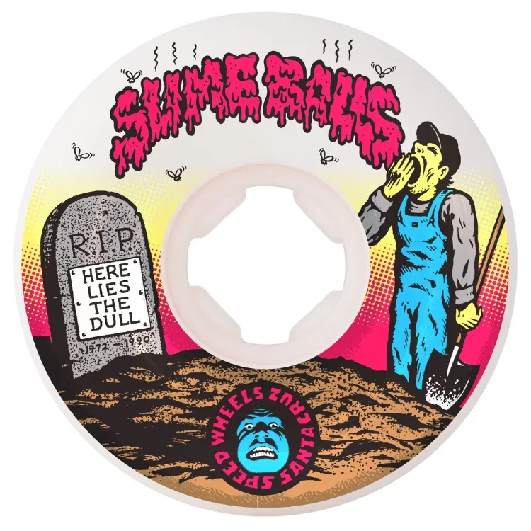 Slime Balls Death Of Dull Vomits White 95A 60mm Skateboard Wheels