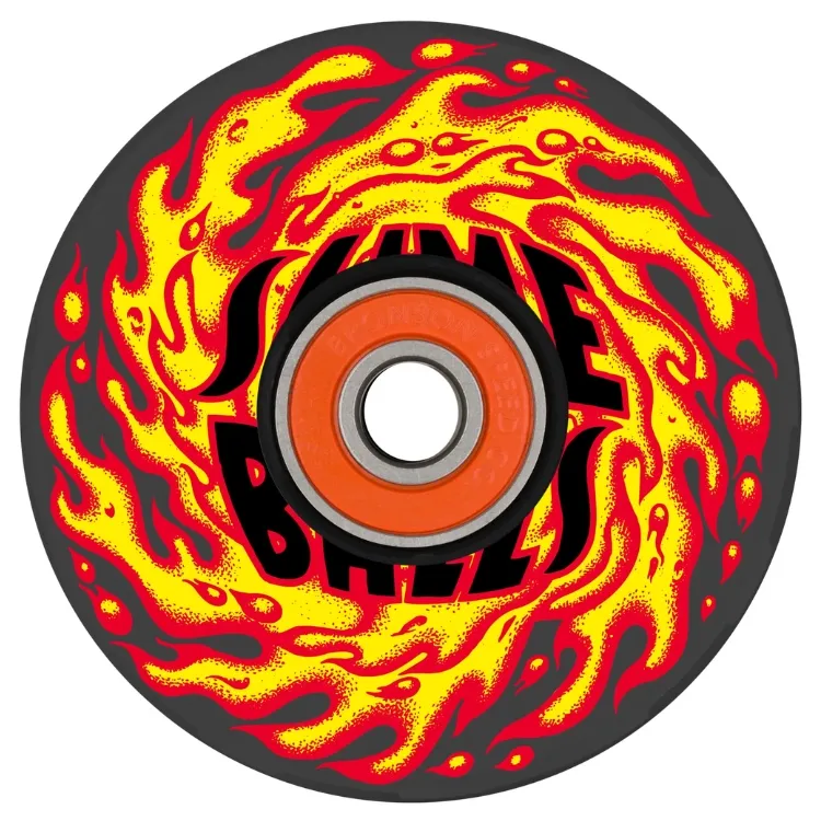 Slime Balls SB Flame Light Ups OG Slime Black 78A 66mm Skateboard Wheels