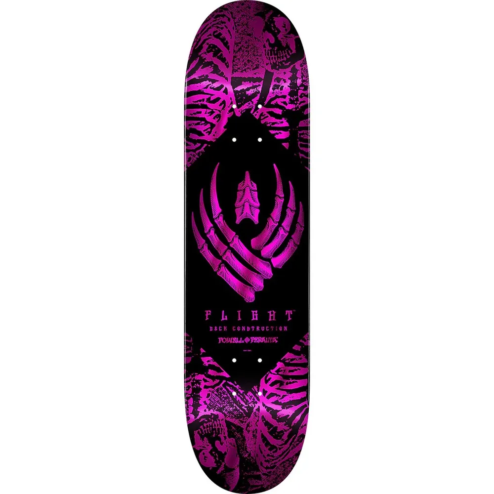 Powell Peralta Flight Skeleton Pink Foil Shape 247 8.0 Skateboard Deck