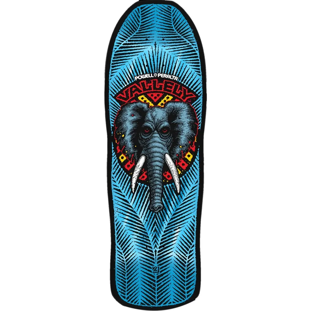 Powell Peralta Mike Vallely Elephant Blue Foil 9.85 Skateboard Deck
