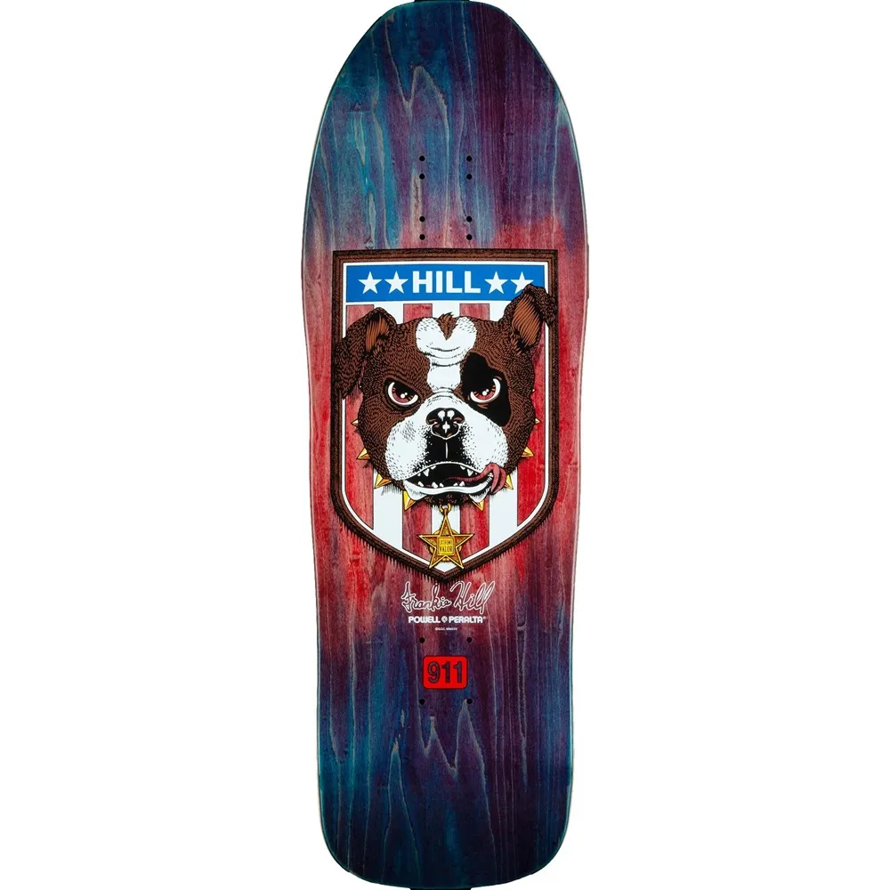 Powell Peralta Frankie Hill Bulldog Blue Red Fade 10.0 Skateboard Deck