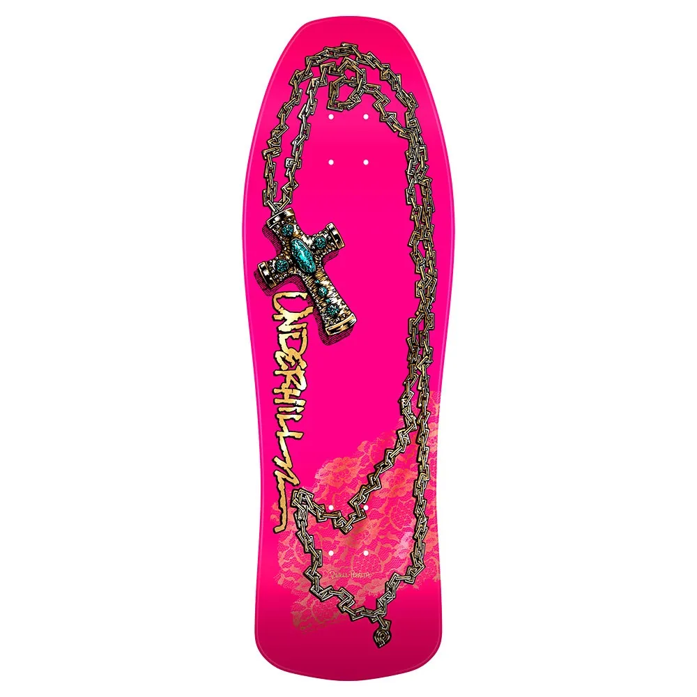 Powell Peralta Ray Underhill Cross Pink Gold Foil 9.9 Skateboard Deck