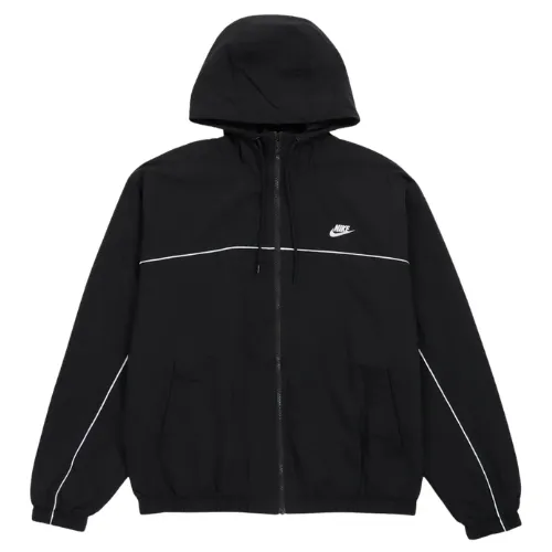 Nike SB Club Athlete Black White Hooded Jacket [Size: M]