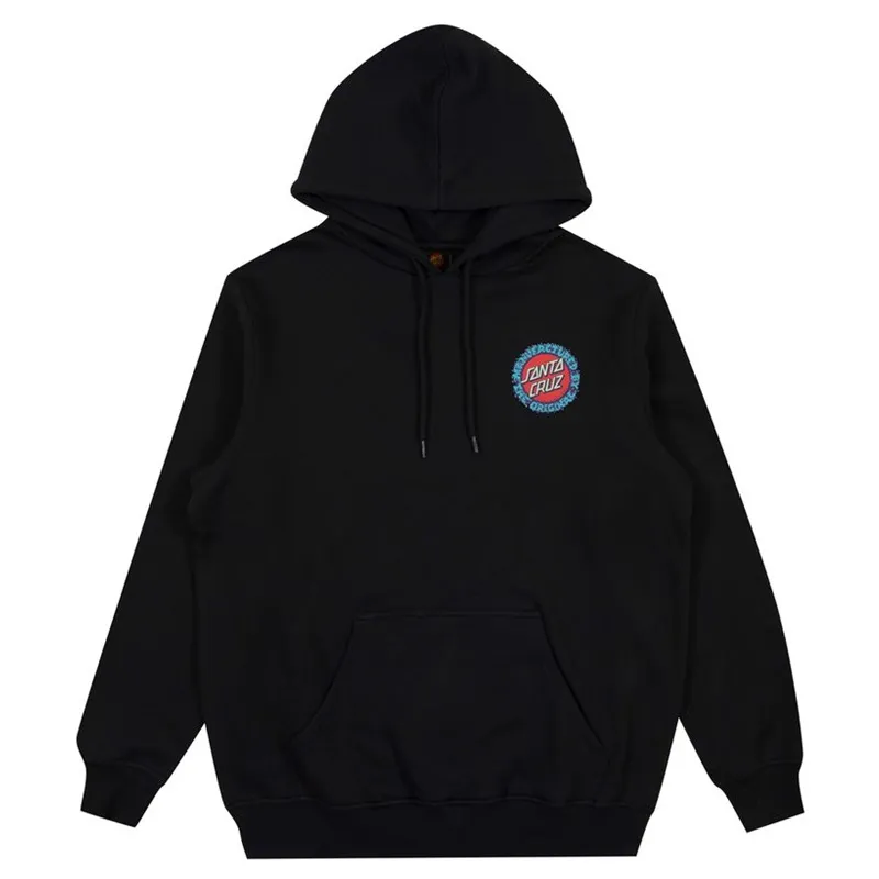 Santa Cruz Splatter MFG Dot Black Hoodie [Size: M]