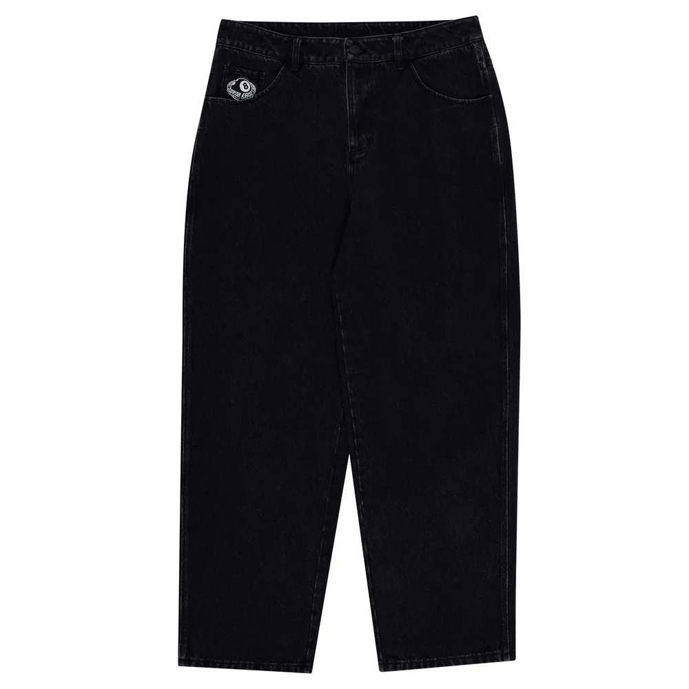 Santa Cruz Winkowski Eighth Planet Baggy Washed Black Jeans [Size: 30]