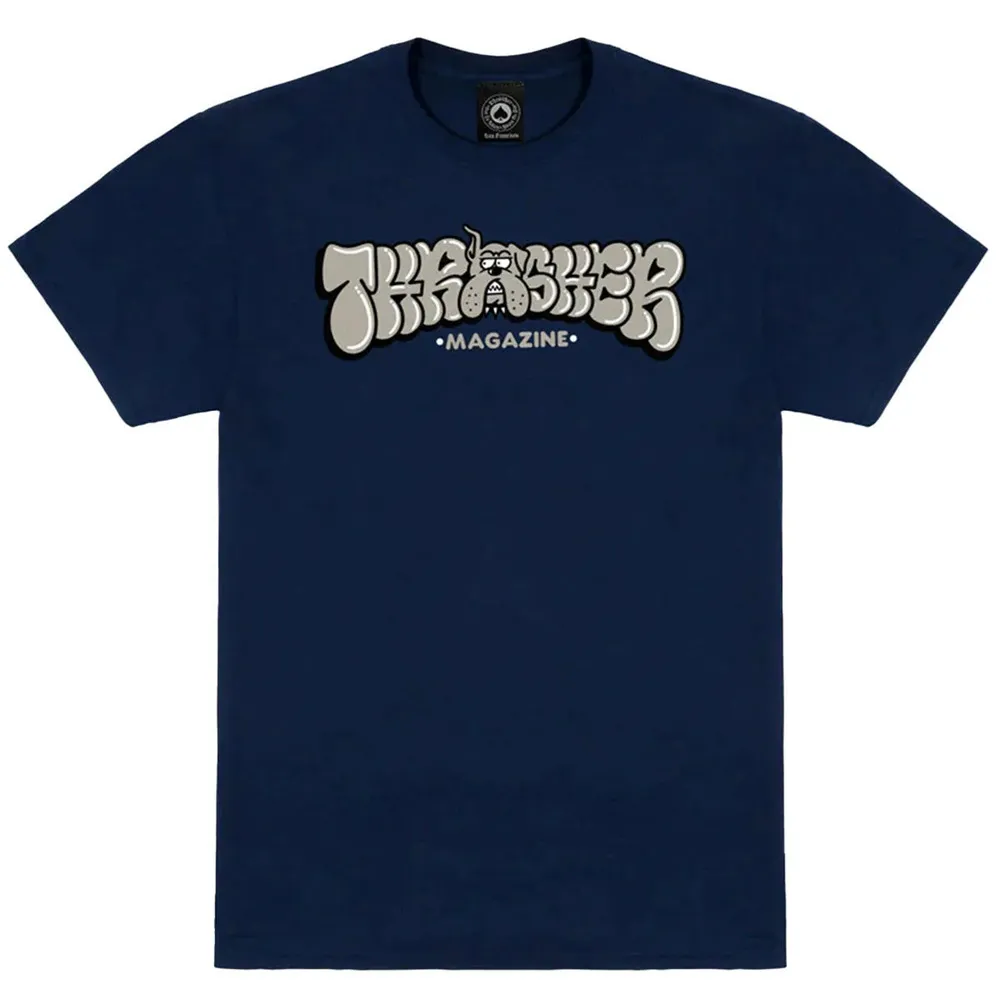 Thrasher Bully Navy T-Shirt [Size: M]