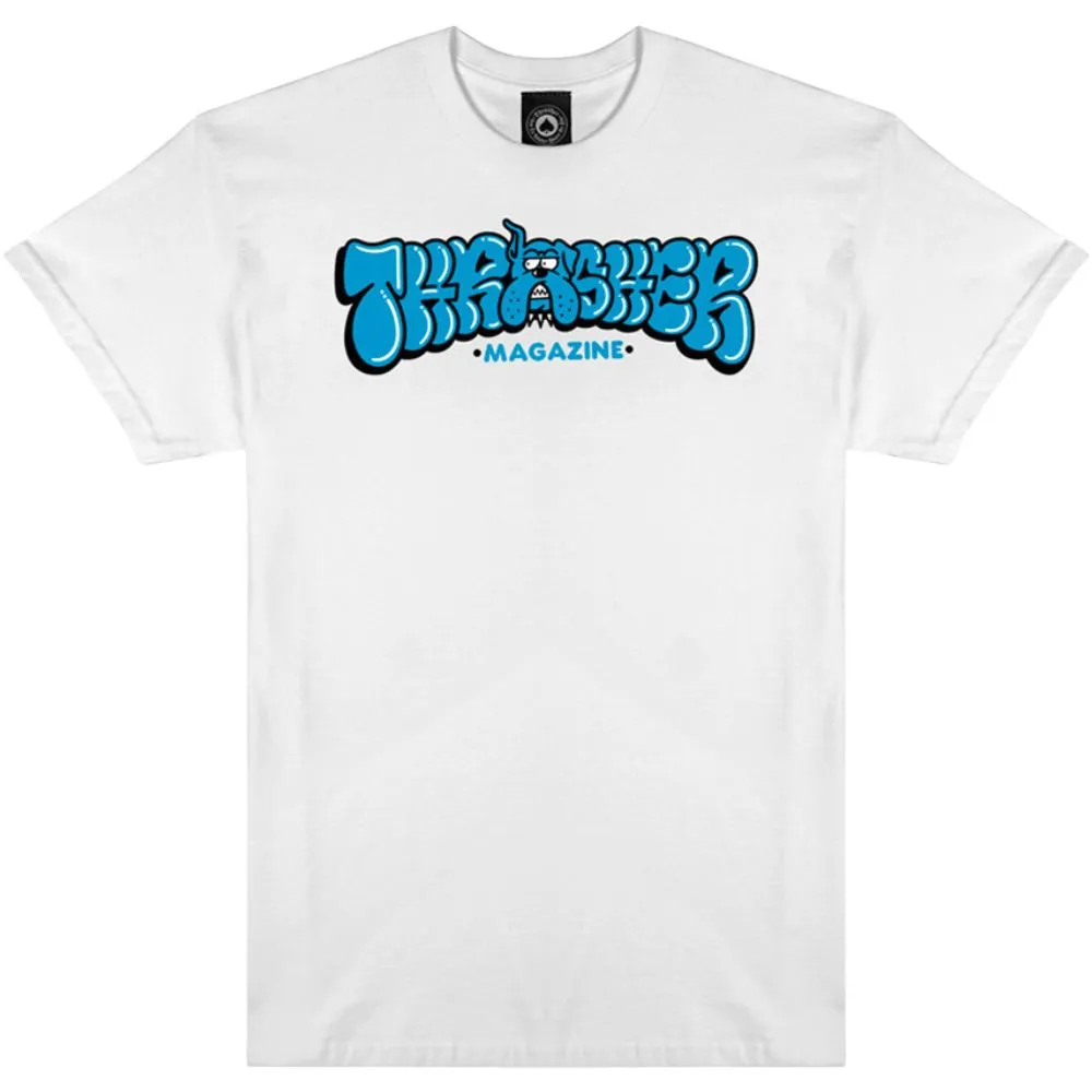 Thrasher Bully White T-Shirt [Size: L]