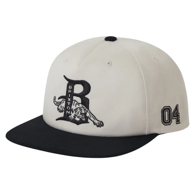 Brixton Predator MP Off White Black Snapback Hat