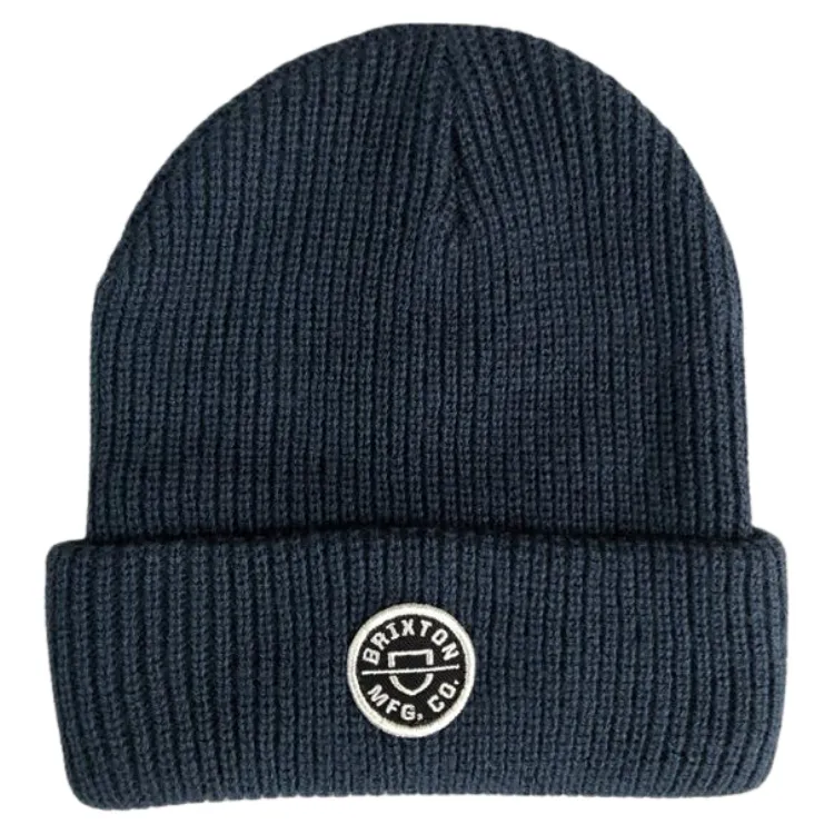 Brixton Crest Mini Logo Black Future Grey Beanie