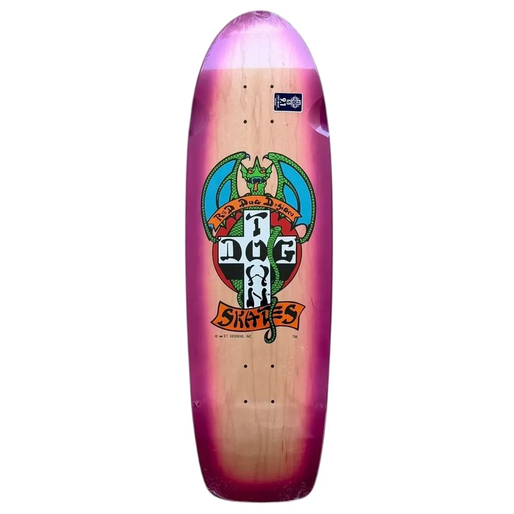 Dogtown Red Dog OG 70s Rider Natural Purple Fade 9.135 Skateboard Deck
