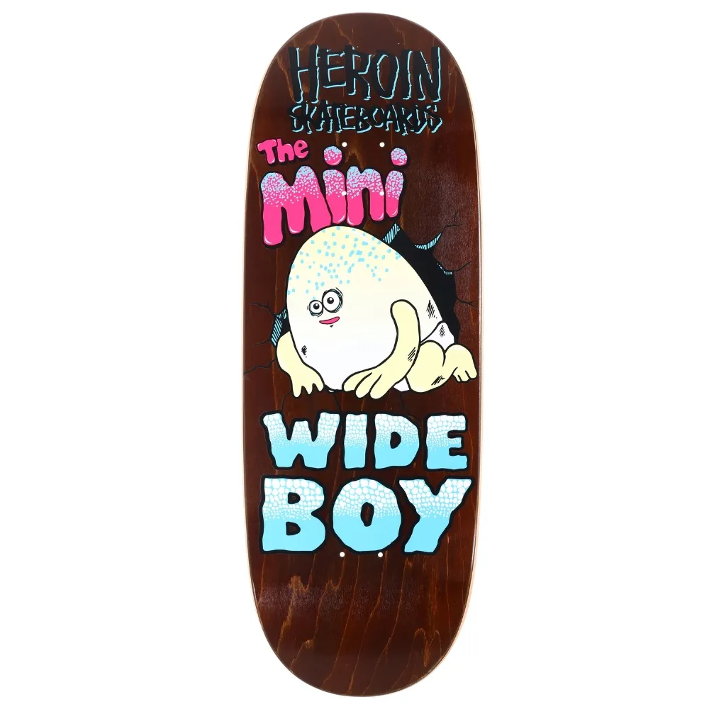 Heroin Mini Wide Boy Brown 10.5 Skateboard Deck