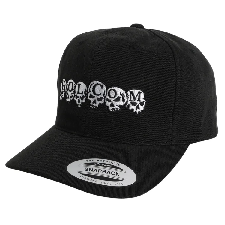 Volcom Skull Line Antique Black Snapback Hat