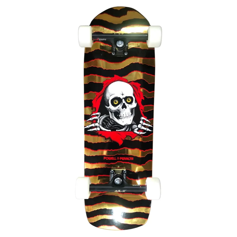 Kick Push Powell Peralta Old School Ripper Gold 9.89 Custom Complete Skateboard