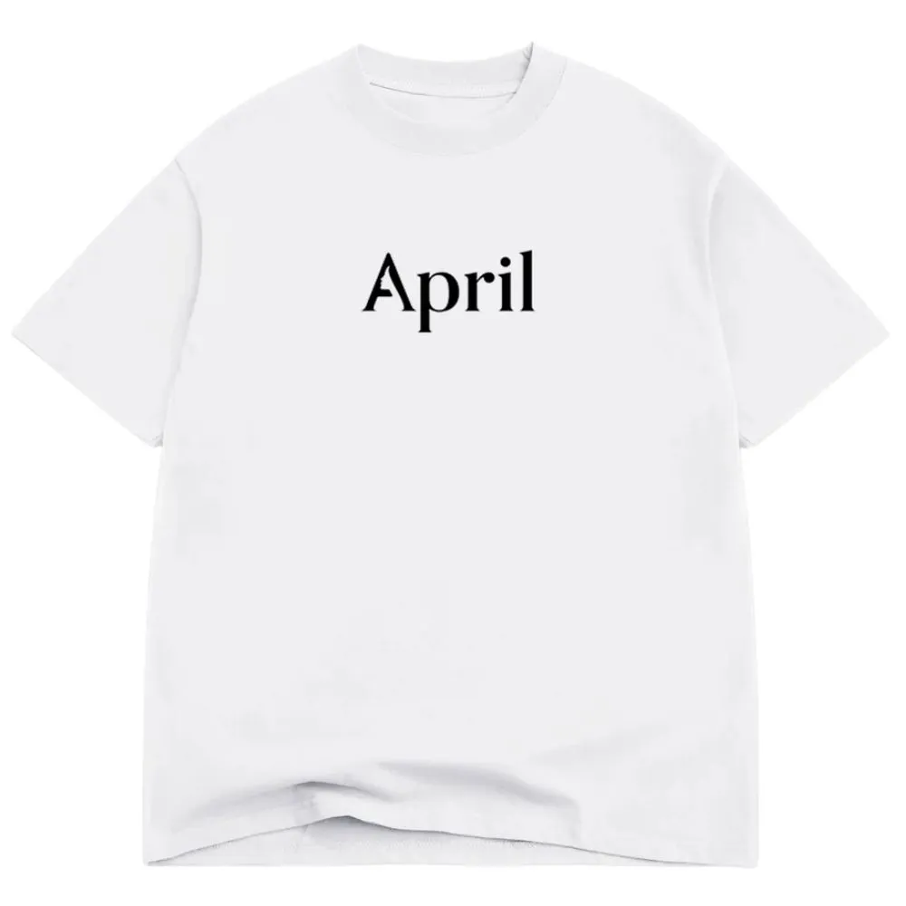 April OG Logo White T-Shirt [Size: M]