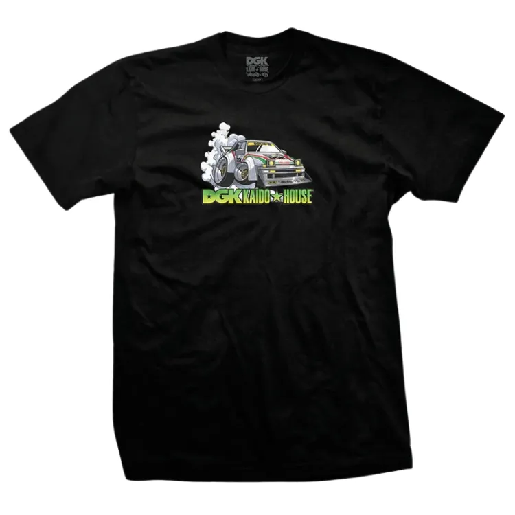 DGK X Kaido House Wide Open Black T-Shirt [Size: M]