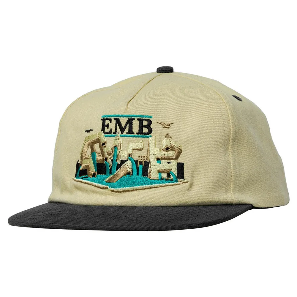 Real Skateboards Emb Tan Charcoal Snapback Hat