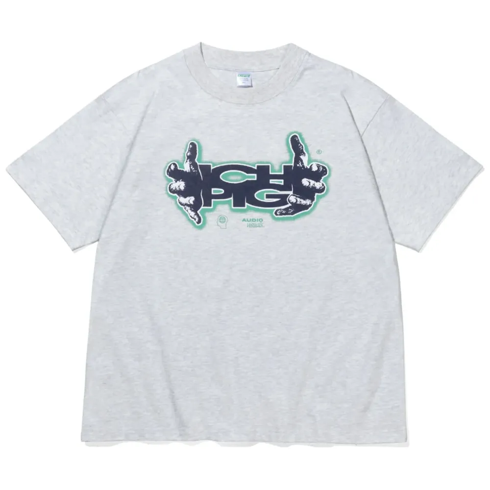 Ichpig Sensory White Marle T-Shirt [Size: L]