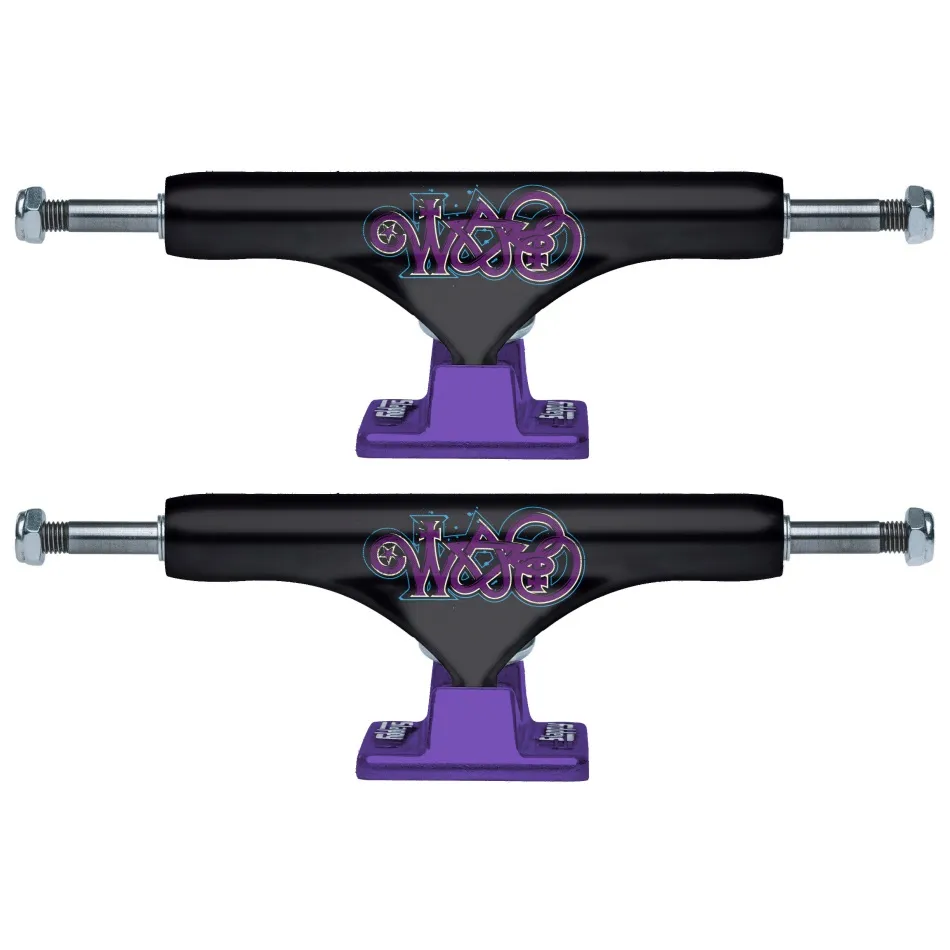 Slappy X Bam Hollow Black Purple Set Of 2 Skateboard Trucks [Size: 8.00]
