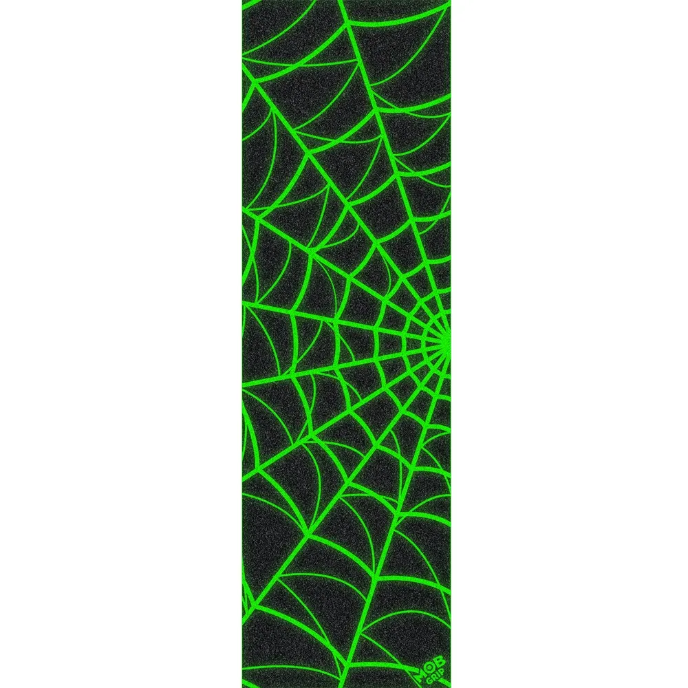 Mob Glow Web GITD Perforated 10 x 33 Skateboard Grip Tape Sheet