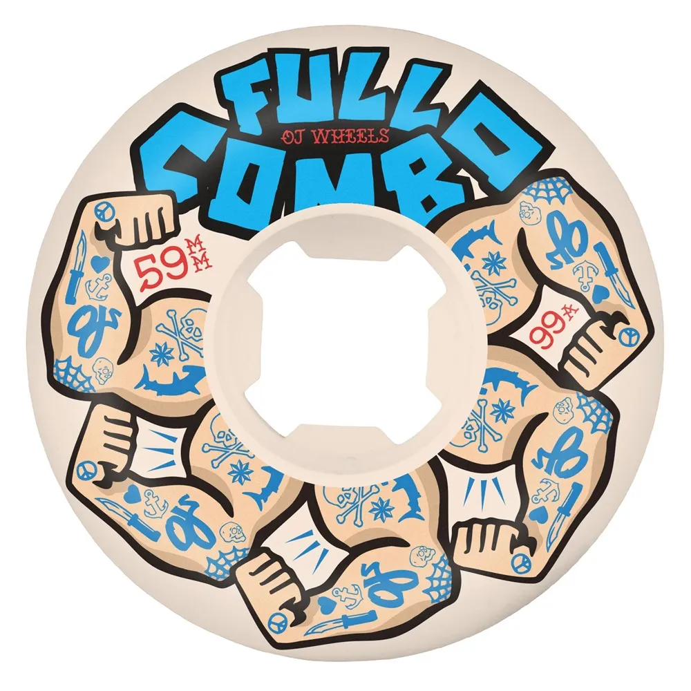 OJ Team Elite Full Combo White 99A 59mm Skateboard Wheels