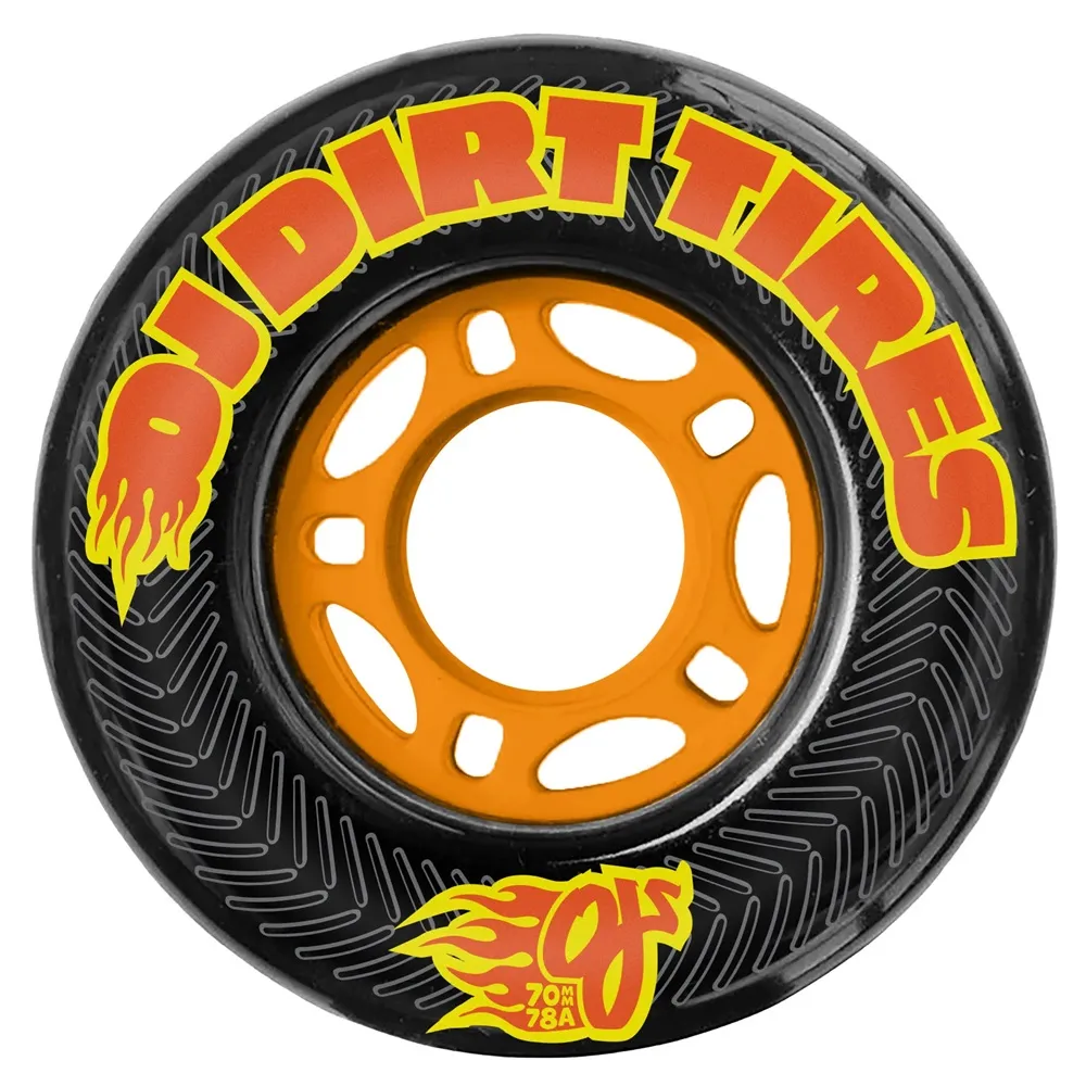 OJ Dirt Tires Thunder Juice Black 78A 70mm Skateboard Wheels