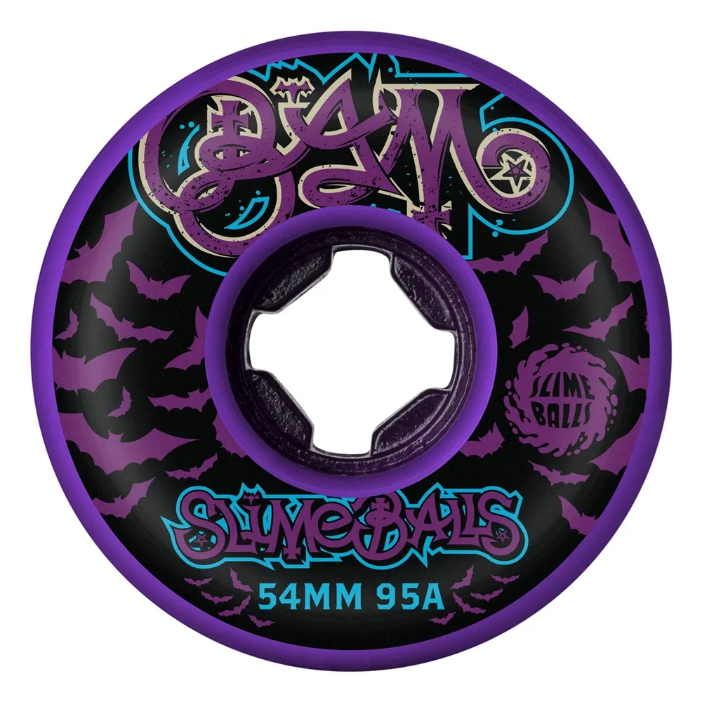 Slime Balls Bam Margera Guest Purple Hardline 95A 54mm Skateboard Wheels
