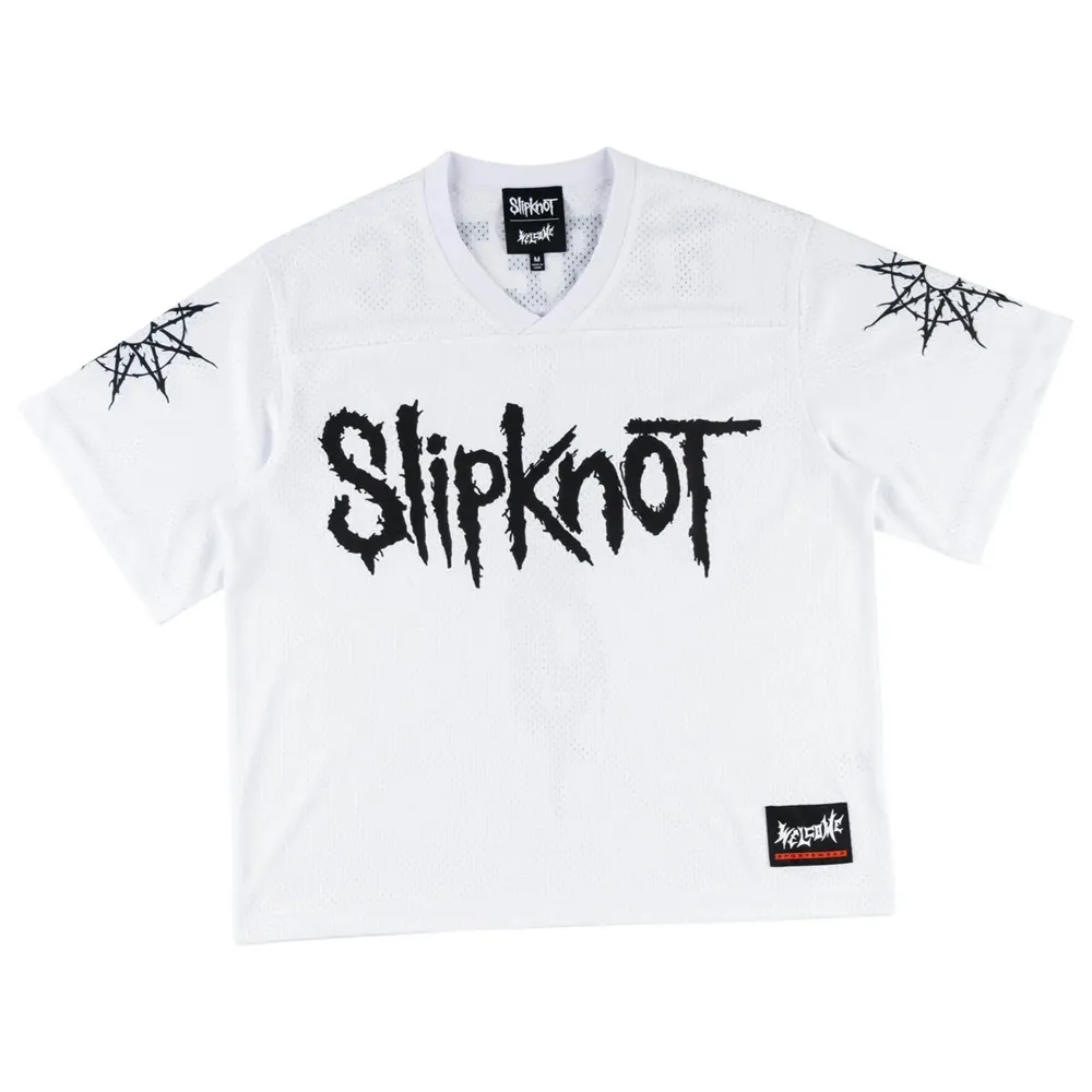 Welcome Skateboards X SlipKnot Heretic Mesh White Football Jersey [Size: M]
