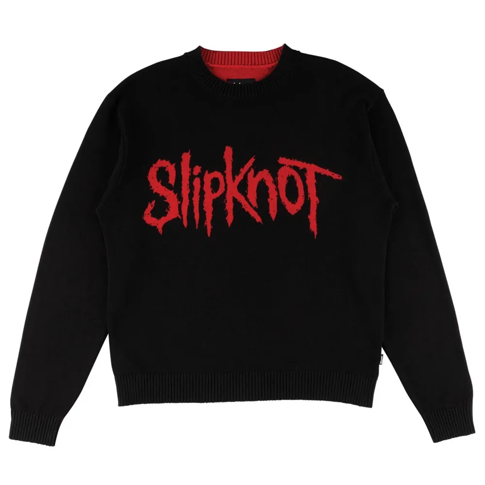 Welcome Skateboards X SlipKnot Overprint Black Red Sweater [Size: M]